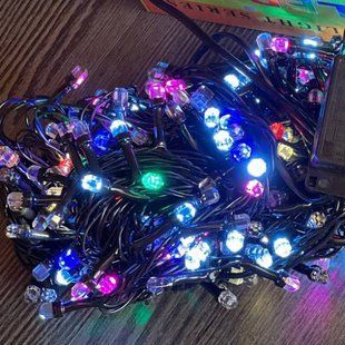 Гирлянда уличная линейная 220V 100LED 10м 4552 AND 89-10 Черный провод, мультиколор 31124 фото
