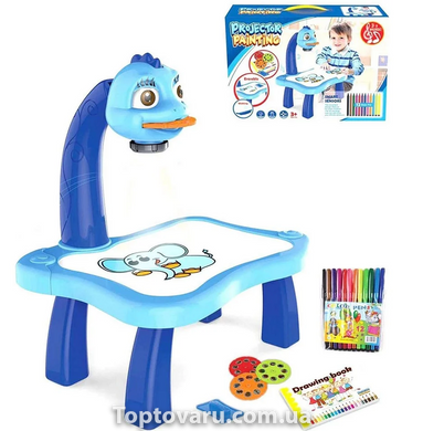 Детский стол для рисования со светодиодной подсветкой Project Painting Голубой 3829 фото