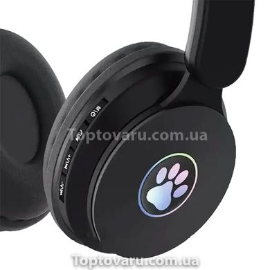 Беспроводные Bluetooth наушники с кошачьими ушками ST-77M Черные 9594 фото