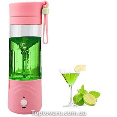 Блендер Smart Juice Cup Fruits USB Розовый 4 ножа 859 фото