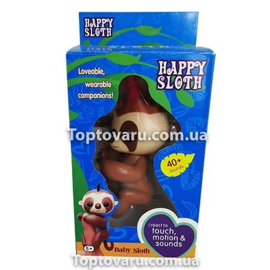 Интерактивная обезьянка Happy Sloth Коричневая 6996 фото