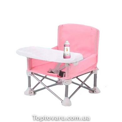 Складаний тканинний стіл для годування Baby Seat Рожевий 2623 фото