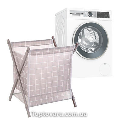 Складаний кошик для білизни Laundry Storage Basket у клітинку 8961 фото
