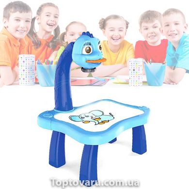 Дитячий стіл для малювання зі світлодіодним підсвічуванням Project Painting Блакитний 3829 фото