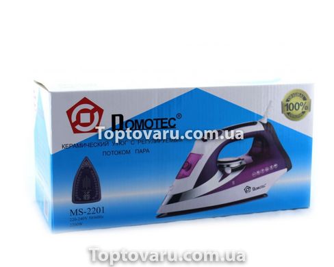 Утюг Domotec с керамическая подошвой MS 2201 2200W Фиолетовый 5807 фото