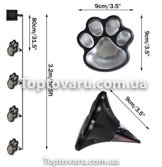 Світяться сліди Paw Print Light на сонячній батареї 5090 фото