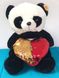 Плюшевий ведмедик Панда з серцем в подарунковій упаковці р-р L 1646 фото 1