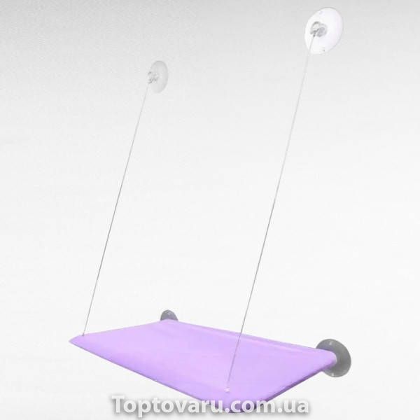 Лежанка для кошек на окно с присосками Window Mounted Cat Bed Фиолетовая 34671 фото