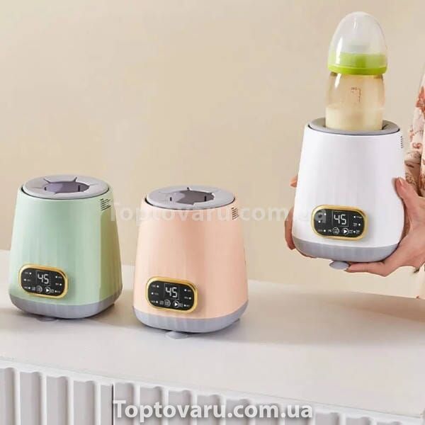 Шейкер для бутылочек портативный с таймером Portable Shaking Machine Розовый 17756 фото