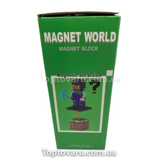 Конструктор магнитный 53 детали Minecraft Magnet WORLD S001-1 Разноцветный 32219 фото