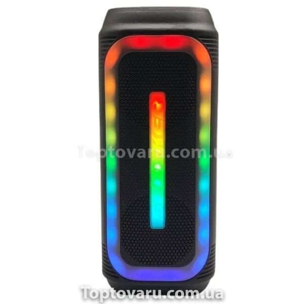 Колонка портативная аккумуляторная с подсветкой 38*16*15,5 см E4107 BT Черная 23027 фото