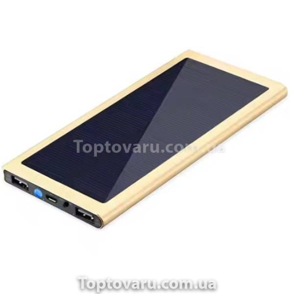 Power bank 20000mAh с солнечной панелью Solar Charger Золото 22934 фото