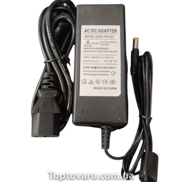 Адаптер блок питания для ноутбука AMP 3A Черный 34488 фото