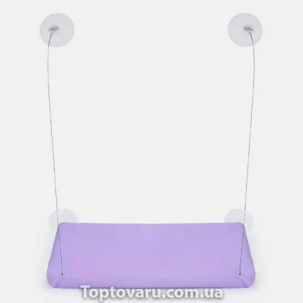 Лежанка для кошек на окно с присосками Window Mounted Cat Bed Фиолетовая 34671 фото
