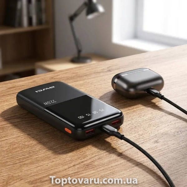 POWER BANK 22,5W 10000mAh AWEI P10k Чорний 37076 фото