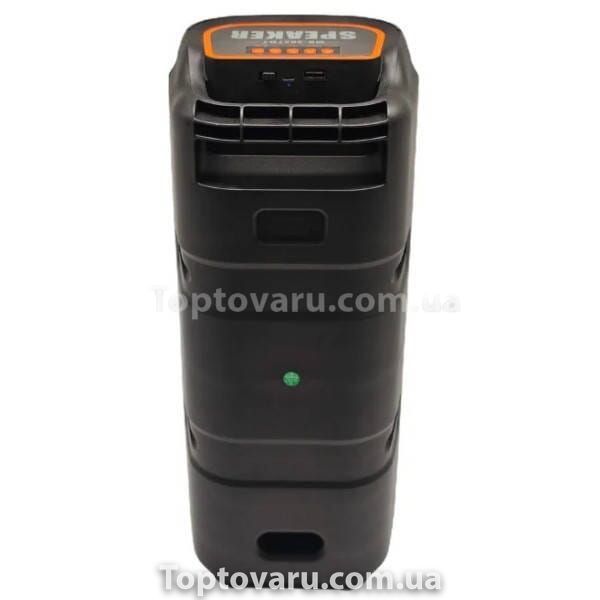 Колонка портативная аккумуляторная с подсветкой 38*16*15,5 см E4107 BT Черная 23027 фото