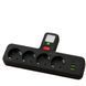 Мережевий фільтр-розгалужувач 8625UL на 4 розетки 220V, 3 USB порти Чорний 3455 фото 5