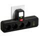 Мережевий фільтр-розгалужувач 8625UL на 4 розетки 220V, 3 USB порти Чорний 3455 фото 4