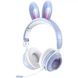 Бездротові навушники дитячі з вушками кролика LED підсвічування KE-01 Блакитний 12926 фото 1