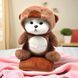 Плед-подушка игрушка 3в1 Мишка с капюшоном 40см плед 100*150см Коричневый 26971 фото 1