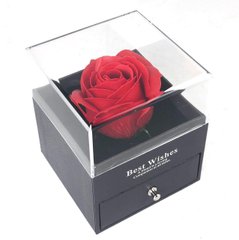 Подарунковий набір троянди з мила 1 троянда I Love You (подарункова коробка для прикрас) + Подарунок 2572 фото