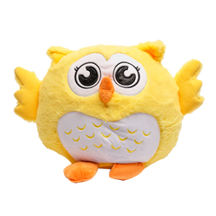 Іграшка- подушка Сова з пледом 3 в 1 жовтий 8498 фото