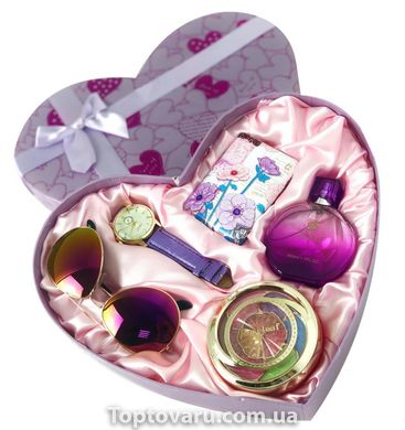 Подарунковий набір жіночий Jesou в Серце № 33 Фіолетовий NEW фото