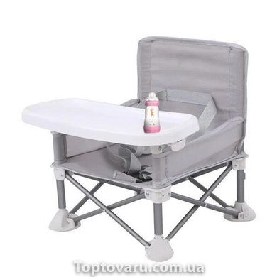 Складаний тканинний стіл для годування Baby Seat Сірий 2624 фото