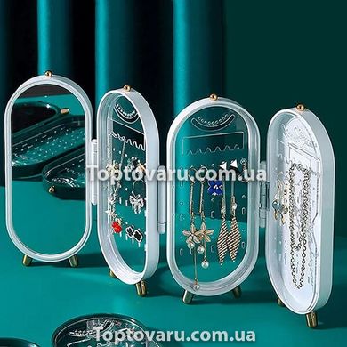 Шкатулка для хранения ювелирных украшений с зеркалом Белая 7078 фото