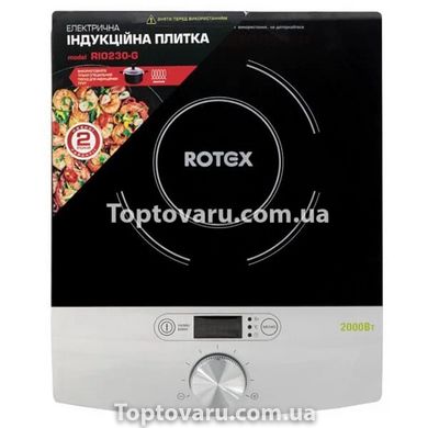 Плита індукційна настільна Rotex RIO230-G 1 конфорка 2000 Вт Сіра 8034 фото