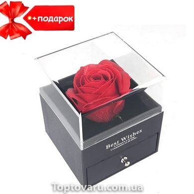 Подарунковий набір троянди з мила 1 троянда I Love You (подарункова коробка для прикрас) + Подарунок 2572 фото