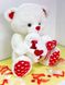 Плюшевий ведмедик Білий великий з червоними лапками в подарунковій упаковці NEW фото 1
