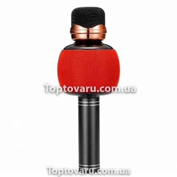 Микрофон караоке беспроводной DM Karaoke WS 2911 с колонкой/FM радио/Bluetooth Красный 8184 фото