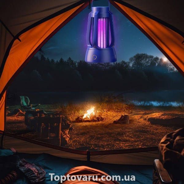 Пастка-знищувач комах Mosquito Killer Lamp for Camping Синя 37737 фото