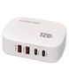 Зарядний пристрій 26X-206 (120W) 2 USB-A + 2 USB-C Біле 38337 фото 1