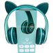 Бездротові навушники Bluetooth з котячими вушками LED YW-018 Зелені 18133 фото 3