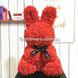 Кролик из роз 38 см Красный 7803 фото 2