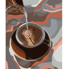 Картина по номерам Strateg ПРЕМИУМ Кофе с молоком размером 40х50 см (DY298) DY298-00002 фото