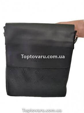 Чоловіча сумка-планшет через плече Louis Vuitton Чорна 8416 фото