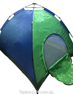 Палатка автоматическая 2-х местная Синяя с серым дном 3223 фото