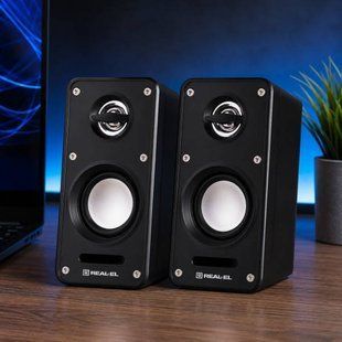 Колонки компьютерные 5Вт USB V15 Черные 36910 фото