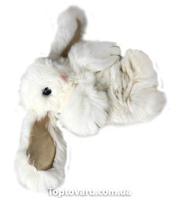 Кролики брелок с мехом 18 см Белый 1489 фото