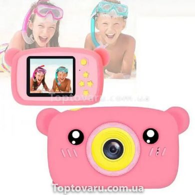 Дитячий фотоапарат у чохлі Ведмедик Camera Рожевий 8897 фото