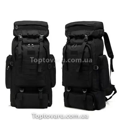 Тактичний армійський рюкзак на 80 л, 70x33x15 см Чорний 9422 фото