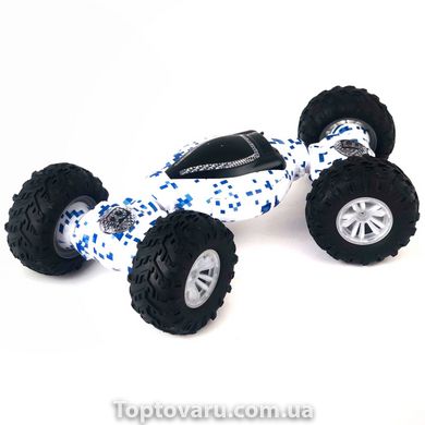 Детская трюковая машинка перевертыш Storm Climbing Car управление рукой Белая с синим 2276 фото