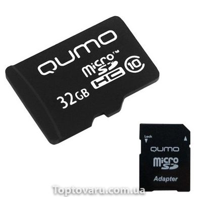 Карта памяти QUMO 32 Gb Class 10 UHS-1 с SD адаптером 7454 фото