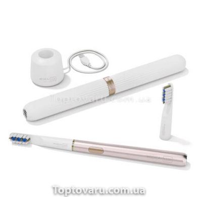 Звуковая зубная щетка отбеливающая Medica+ LUX 10Х Portable (Япония) Розовое золото 50998 18407 фото