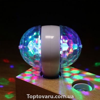 Двойная вращающаяся Диско-Лампа LED Magic Ball Light NEW фото