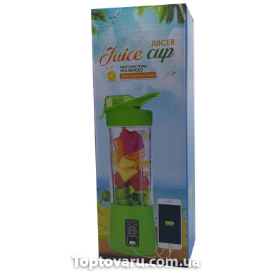 Блендер Smart Juice Cup Fruits USB Голубой 2 ножа 855 фото