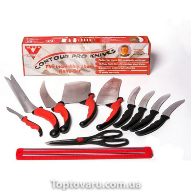Набор кухонных ножей Contour Pro Knives Черная ручка 1225 фото